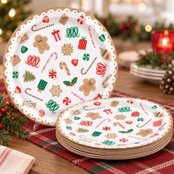 Gingerbread Dinner Plates-8Pk